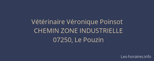 Vétérinaire Véronique Poinsot
