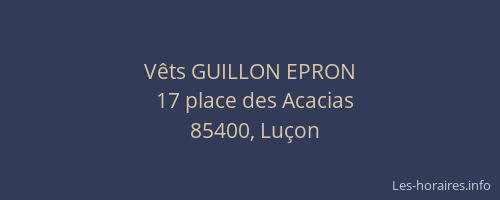 Vêts GUILLON EPRON