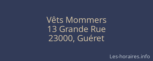 Vêts Mommers