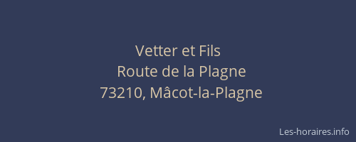 Vetter et Fils