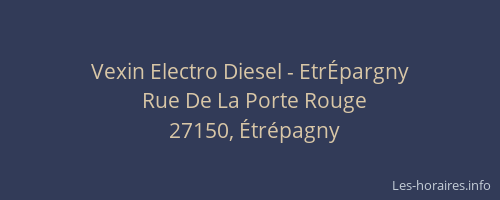 Vexin Electro Diesel - EtrÉpargny