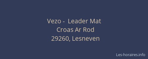 Vezo -  Leader Mat
