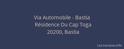 Via Automobile - Bastia