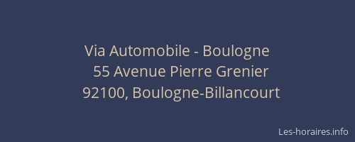 Via Automobile - Boulogne