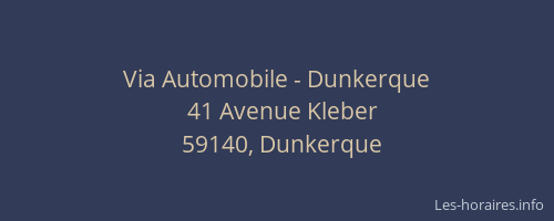 Via Automobile - Dunkerque