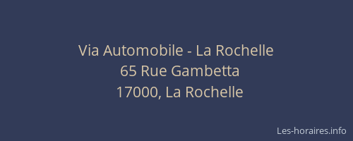 Via Automobile - La Rochelle