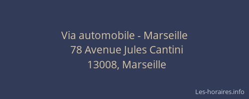 Via automobile - Marseille