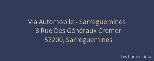 Via Automobile - Sarreguemines