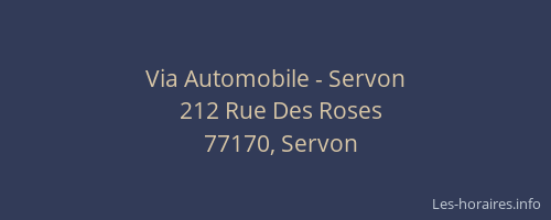 Via Automobile - Servon