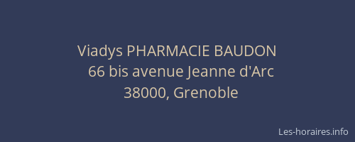 Viadys PHARMACIE BAUDON