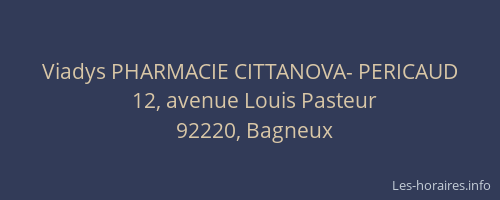 Viadys PHARMACIE CITTANOVA- PERICAUD