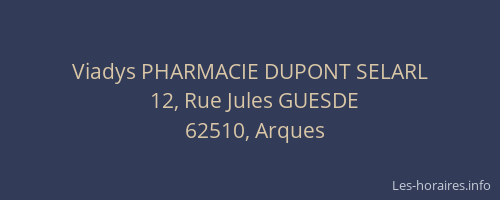 Viadys PHARMACIE DUPONT SELARL