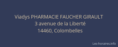 Viadys PHARMACIE FAUCHER GIRAULT