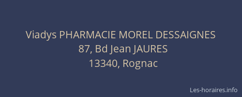 Viadys PHARMACIE MOREL DESSAIGNES