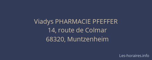 Viadys PHARMACIE PFEFFER