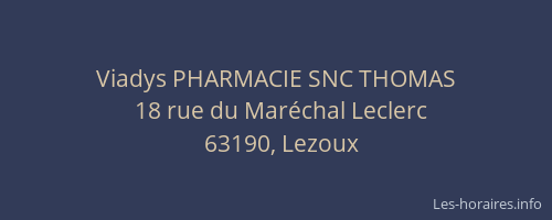 Viadys PHARMACIE SNC THOMAS