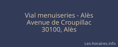 Vial menuiseries - Alès