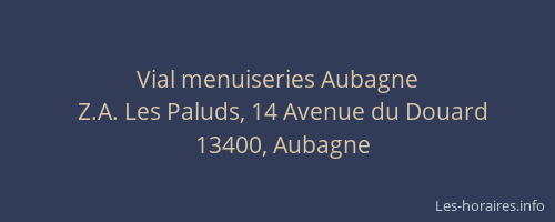 Vial menuiseries Aubagne