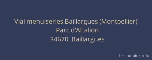 Vial menuiseries Baillargues (Montpellier)