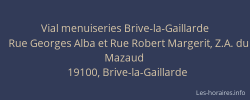 Vial menuiseries Brive-la-Gaillarde