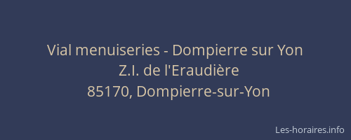 Vial menuiseries - Dompierre sur Yon