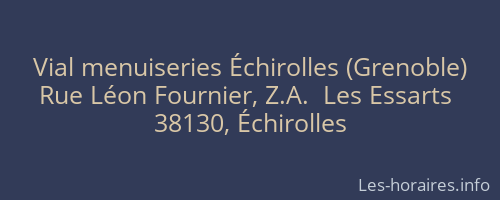 Vial menuiseries Échirolles (Grenoble)