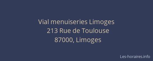 Vial menuiseries Limoges