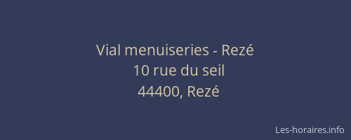 Vial menuiseries - Rezé