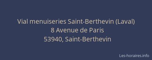 Vial menuiseries Saint-Berthevin (Laval)