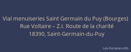 Vial menuiseries Saint Germain du Puy (Bourges)