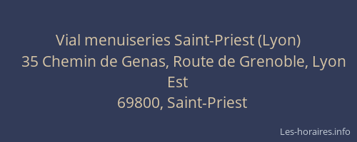 Vial menuiseries Saint-Priest (Lyon)
