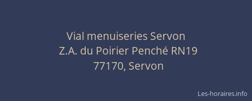 Vial menuiseries Servon
