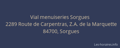 Vial menuiseries Sorgues