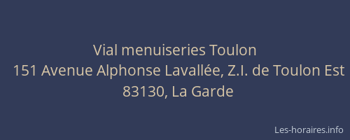 Vial menuiseries Toulon