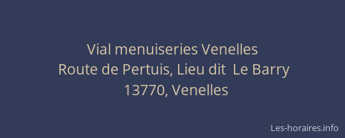 Vial menuiseries Venelles