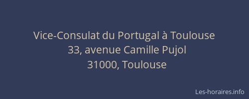 Vice-Consulat du Portugal à Toulouse