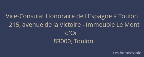 Vice-Consulat Honoraire de l'Espagne à Toulon