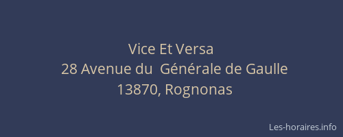 Vice Et Versa
