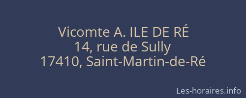 Vicomte A. ILE DE RÉ