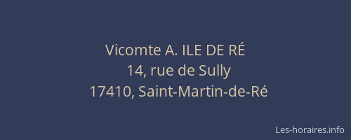 Vicomte A. ILE DE R&Eacute;