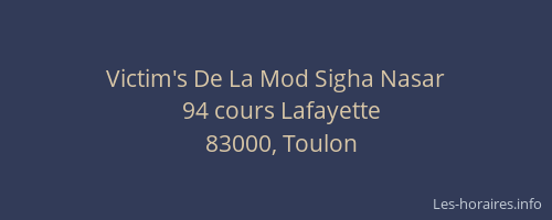 Victim's De La Mod Sigha Nasar