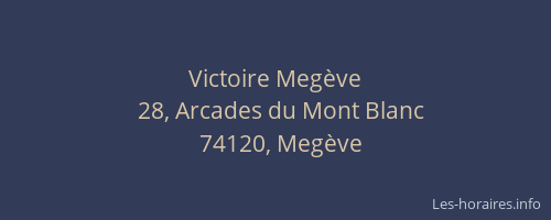 Victoire Megève