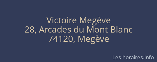 Victoire Megève