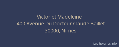 Victor et Madeleine