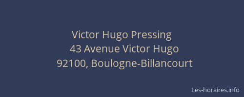 Victor Hugo Pressing
