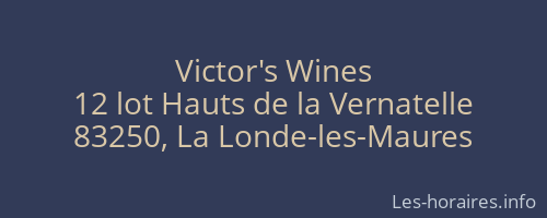 Victor's Wines