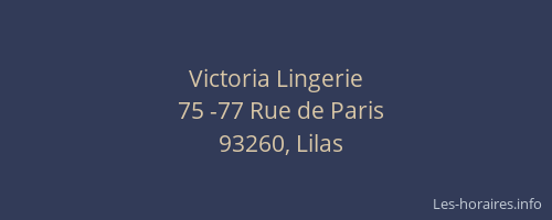Victoria Lingerie