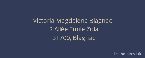 Victoria Magdalena Blagnac