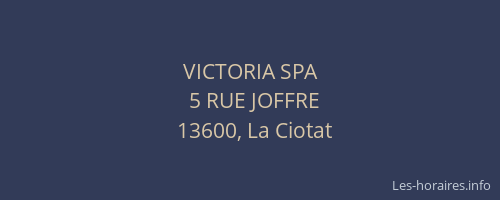 VICTORIA SPA