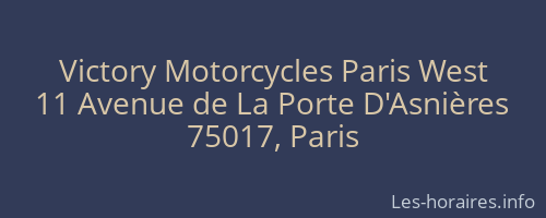 Victory Motorcycles Paris West